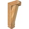 Ekena Millwork Traditional Arts and Crafts Rough Sawn Bracket w/ Offset Brace, Western Red Cedar, 6"W x 14"D x 26"H BKT0604X14X26TRA03RWR - alternate 1